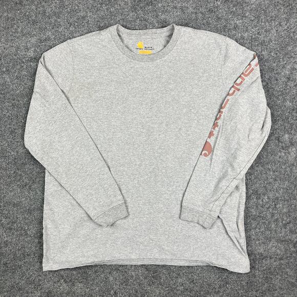 Carhartt Other - Carhartt Shirt Youth XL Gray Long Sleeve Logo Graphic Original Fit Boys Tee